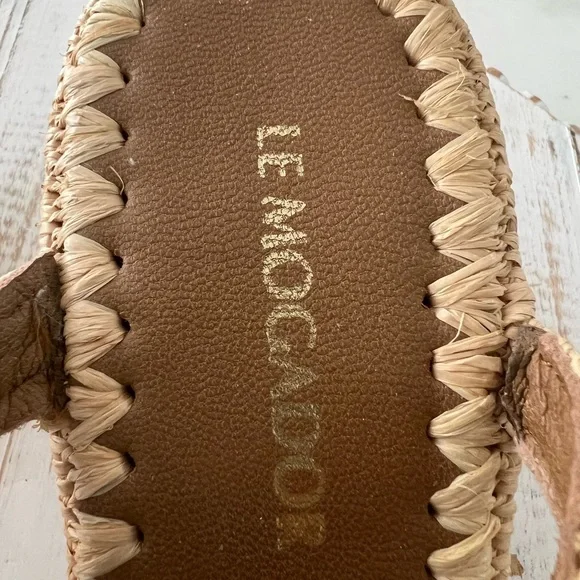 Le Mogador Women's Beige Woven Sandals - Picture 5 of 6